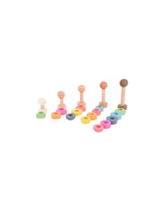 Set Gioco Sensoriale - Community People - Arcobaleno - in Legno