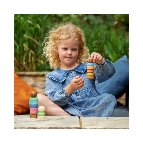 Set Gioco Sensoriale - Community People - Arcobaleno - in Legno