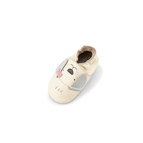 Soft Sole - Little Bow Pup Vanilla - Cagnolino con fiocco Soft Sole - Little Bow Pup Vanilla - Cagnolino con fiocco