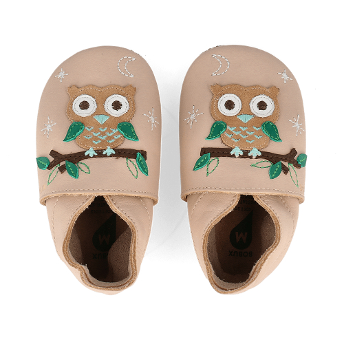 Soft Sole -  Night Owl Beige - Gufetto sul rametto Soft Sole -  Night Owl Beige - Gufetto sul rametto