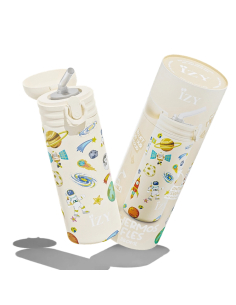 Borraccia termica 350ml con cannuccia - Yellow Space