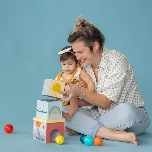 Scatole impilabili North Pole con palline sensoriali