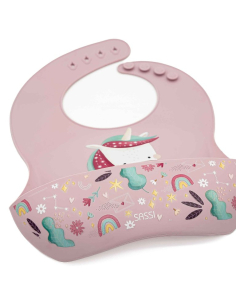 Bavaglino con tasca in silicone - Unicorno Sparkly 2