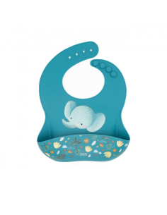 Bavaglino con tasca in silicone - Elefante Chewy