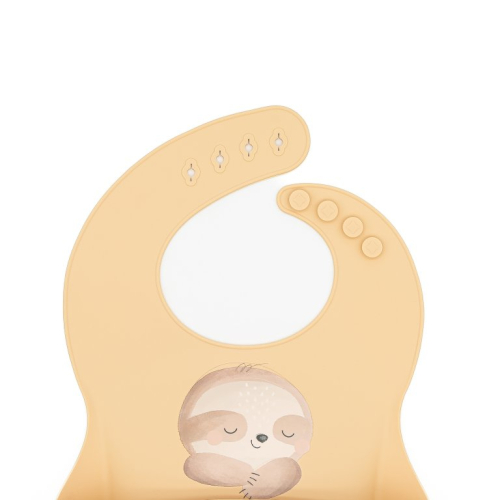 Bavaglino con tasca in silicone - Bradipo Gnawy