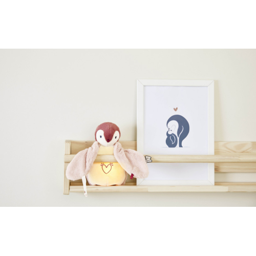 Luce Notturna Pinguino Peluche Rosa