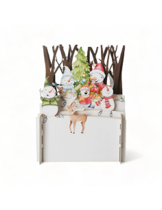 Biglietto Christmas Miniature World - Snowman