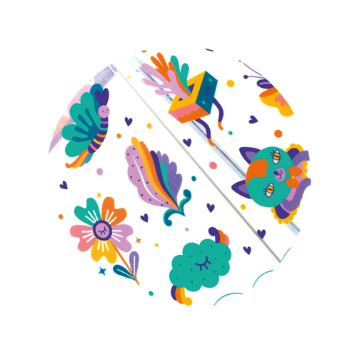 Ombrello trasparente Viola - Pop rainbow