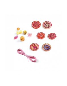 Perline in plastica da infilare kit da 285 pezzi - Fiori 2