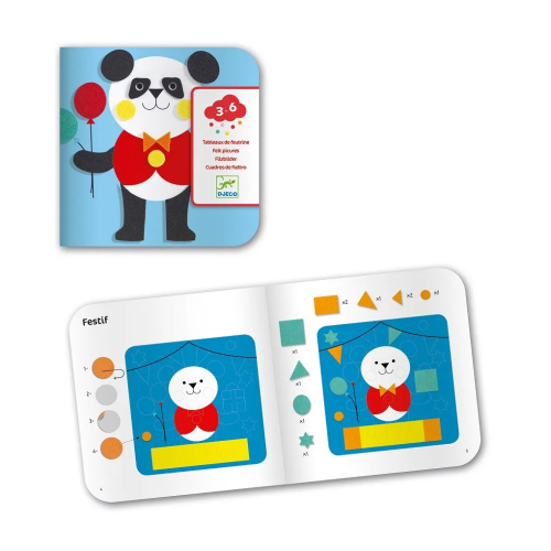 Collage di feltro - animali felici