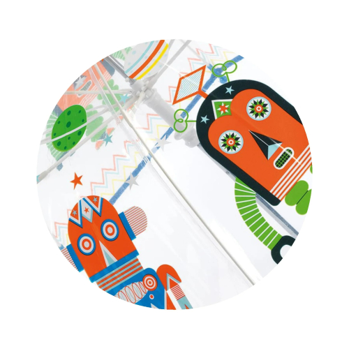 Ombrello trasparente - Robots