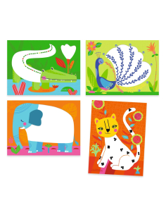Kit di pittura con i pennarelli Pois - Animali 2