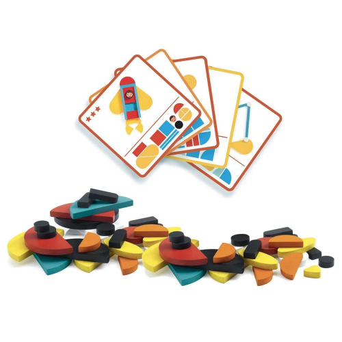 Forme geometriche - puzzle in legno - veicoli