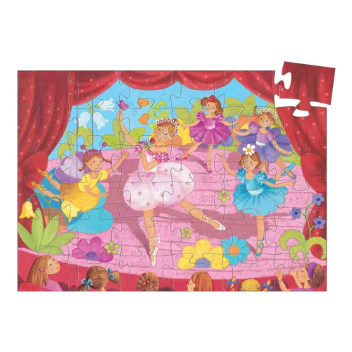 Puzzle Silhouette - La Ballerina col fiore - 36 pezzi Puzzle Silhouette - La Ballerina col fiore - 36 pezzi