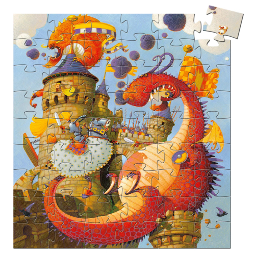 Puzzle Silhouette - Cavalieri e draghi - 54 pezzi Puzzle Silhouette - Cavalieri e draghi - 54 pezzi