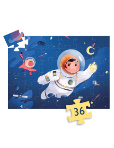 Puzzle Silhouette - L'astronauta sulla luna - 36 pezzi 2