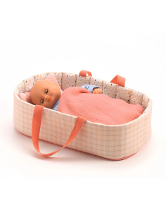 Cesta pe bambole in stoffa - Rosa 2