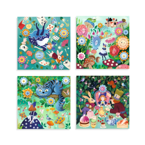 Kit creativo - Quadretti da decorare - Il paese delle meraviglie