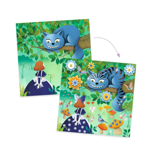 Kit creativo - Quadretti da decorare - Il paese delle meraviglie