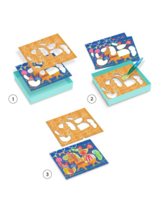 Kit creativo - Color stop - stencil favolosi - Circo 2