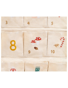 Calendario dell'Avvento Ricamato con taschine 2
