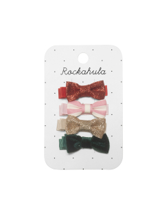 Clip per capelli a fiocco - Jolly Christmas Mini fiocchi