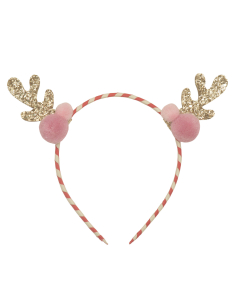 Frontino Per Capelli - Stripy Pom Pom Reindeer