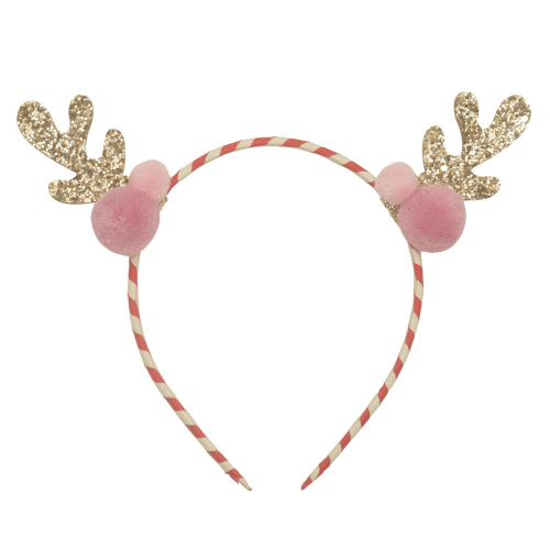 Frontino Per Capelli - Stripy Pom Pom Reindeer