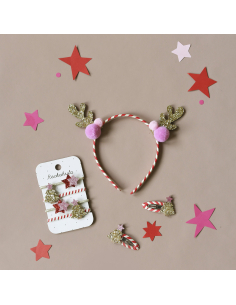 Frontino Per Capelli - Stripy Pom Pom Reindeer 2