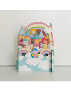 Biglietto auguri pop up Castello delle fate