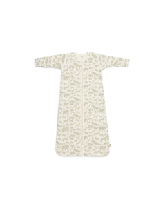 Sacco Nanna Invernale (tog 3.5 - 2.5) con Maniche Removibili 70 cm - Animals - Olive Green