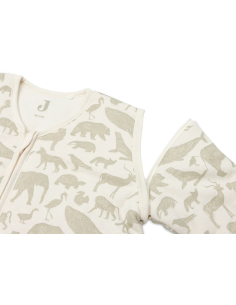 Sacco Nanna Invernale (tog 3.5 - 2.5) con Maniche Removibili 70 cm - Animals - Olive Green 2