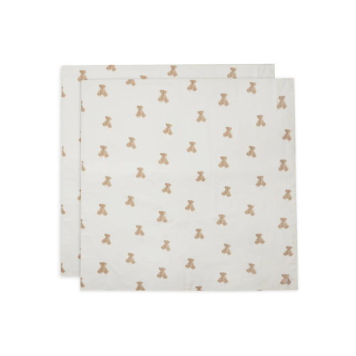 Swaddles in mussola pack da 2 - 115x115 cm - Teddy Bear