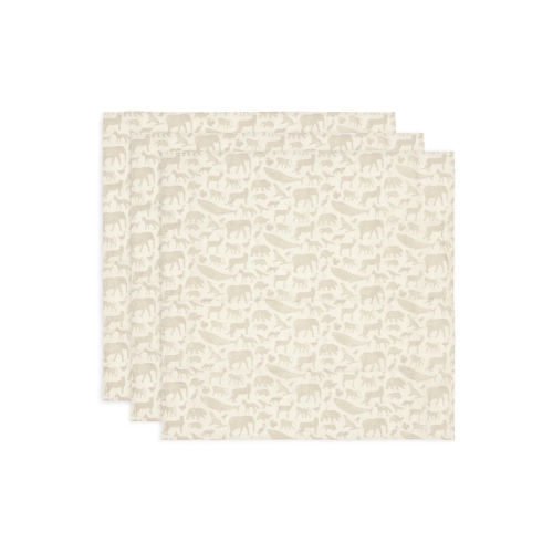 Mussole pack da 3 - 70x70 cm - Animal Nougat