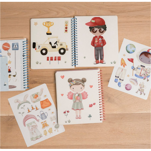 Dress me up - Libro creativo con stickers riposizionabili - Jim & Friends