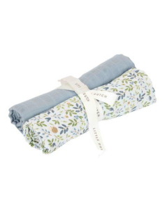 Mussole 70x70 cm - Forest Adventure & Denim Blue