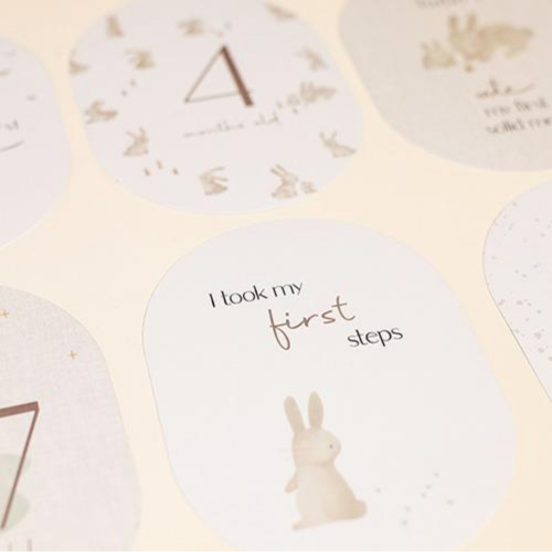 Baby Milestone Carte Baby Bunny
