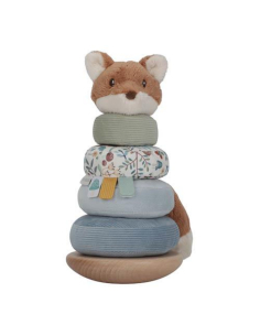 Anelli impilabili  legno e peluche - Forest Friends