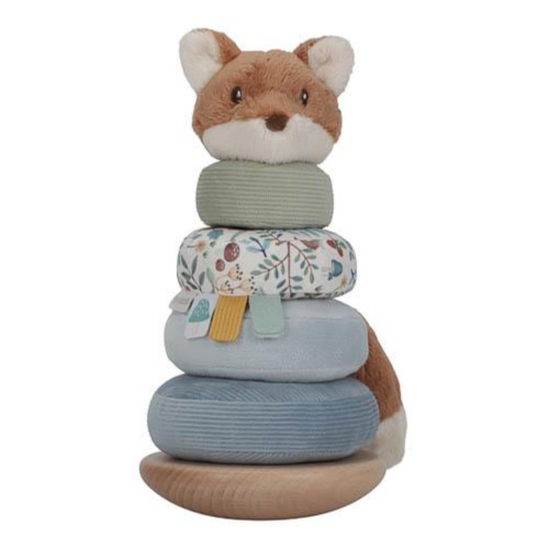 Anelli impilabili  legno e peluche - Forest Friends