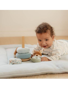 Anelli impilabili  legno e peluche - Forest Friends 2