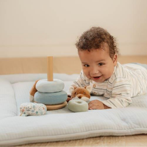 Anelli impilabili  legno e peluche - Forest Friends