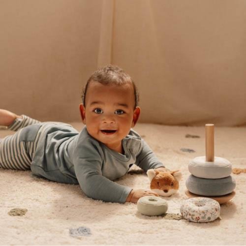 Anelli impilabili  legno e peluche - Forest Friends