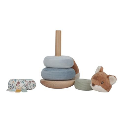 Anelli impilabili  legno e peluche - Forest Friends