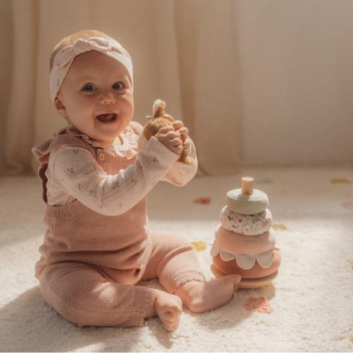 Anelli impilabili legno e peluche - Fairy Garden