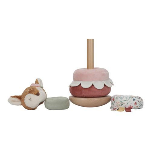 Anelli impilabili legno e peluche - Fairy Garden
