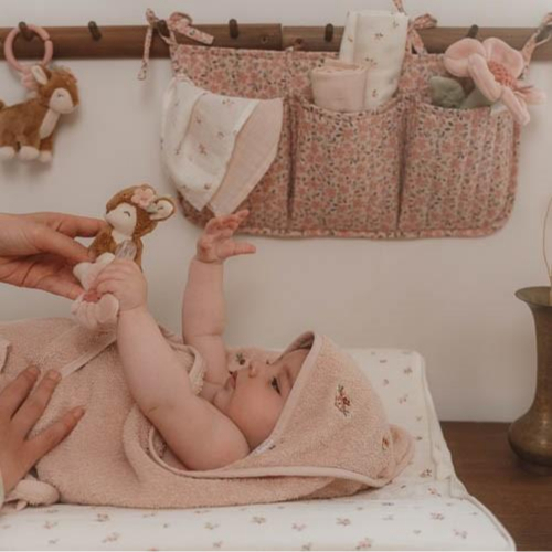 Asciugamano accappatoio con cappuccio Blossom con ricamo