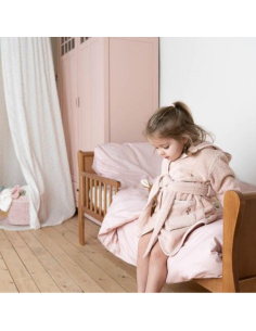 Accappatoio con cappuccio Blossom con ricamo - 98/104 cm 2