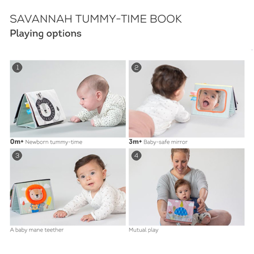 Tummy Time Book alto contrasto - Savannah