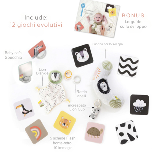 Kit di sviluppo e gioco per neonati - Tummy Time e colori ad alto contrasto Kit di sviluppo e gioco per neonati - Tummy Time e colori ad alto contrasto