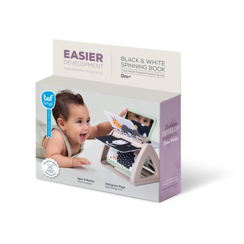 Libro rotante ad alto contrasto - bianco e nero